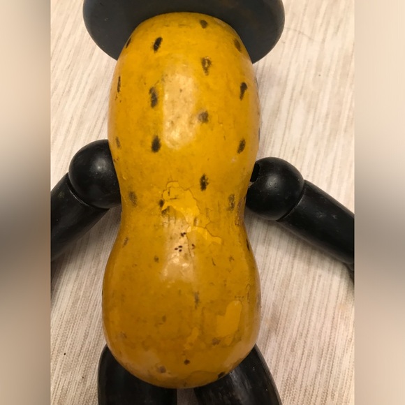 Antique Mr. 🥜 🎩 Mr. Peanut Reticulated Wooden Toy Top Hat Vintage 🎩🥜 - Picture 4 of 9